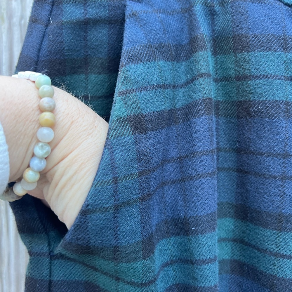 LL BEAN Tartan Black Watch Plaid Skirt Women’s 22W - Picture 3 of 12